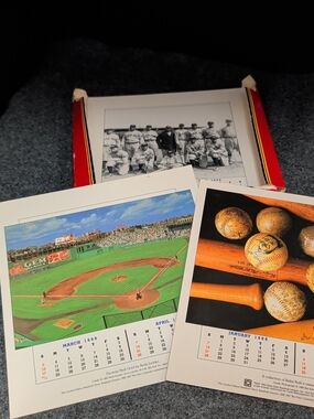 Chadwicks Baseball Print Set with Red and Green Accents